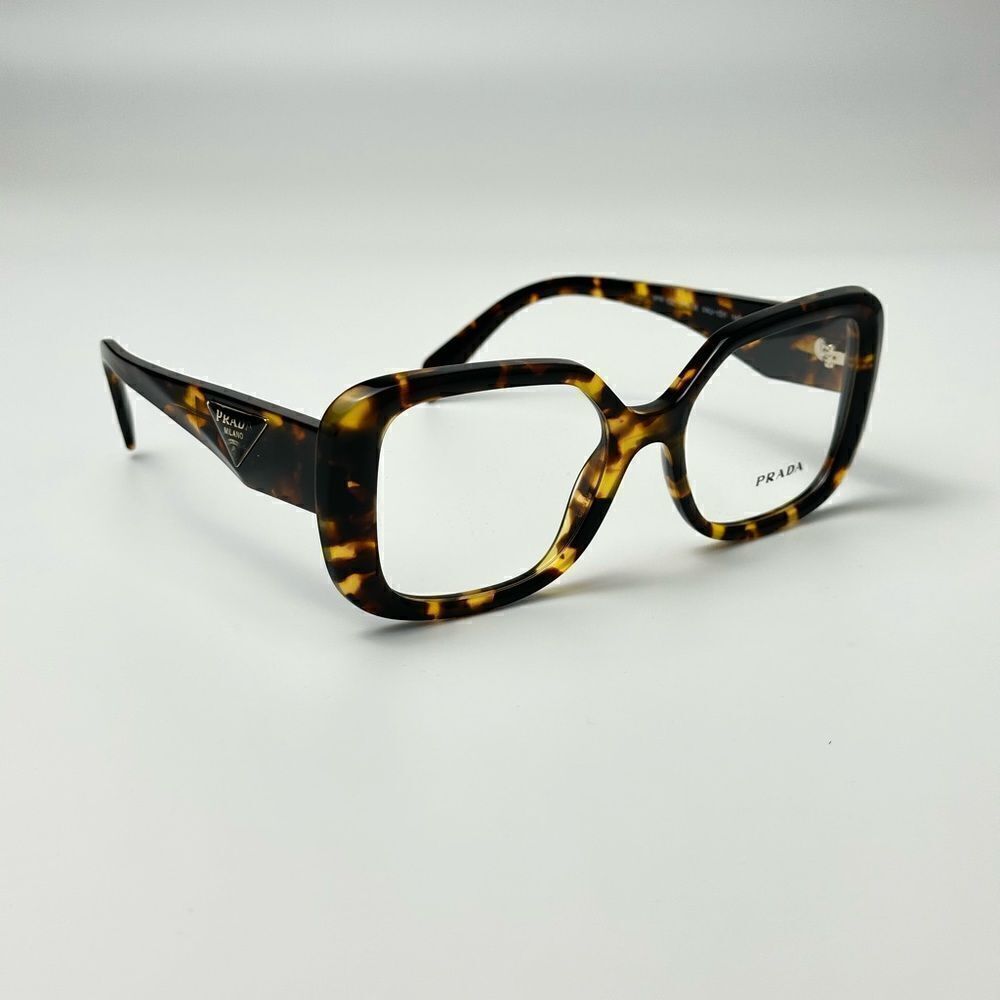 PRADA Eyeglasses PR10ZV VAU101 Honey Tortoise Demo Lens NEW